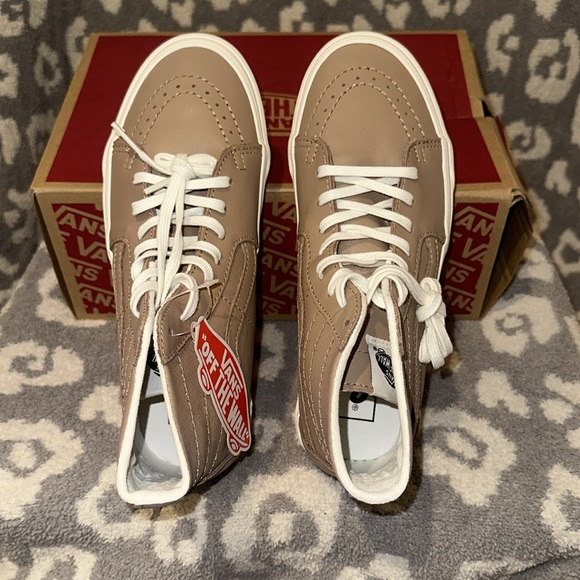 Vans Sk8-Hi Tapered Sneakers in 😍 Soft Leather 😍 Brown/Marshmallow 😍 New 🆕 - Picture 15 of 17